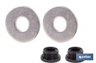 Kit de arandelas y adaptadores de rosca 1/2"-3/4" | Adecuado para bandeja metálica para exposición de grifería - Cofan