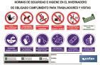 CARTEL MULTISEÑAL | NORMAS DE SEGURIDAD E HIGIENE PARA INVERNADEROS | MEDIDA 1000 X 700 MM