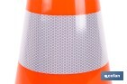 Cono de señalización para automoción | Color naranja | Altura: 50 cm - Cofan