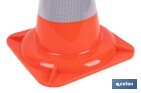 Cono de señalización para automoción | Color naranja | Altura: 50 cm - Cofan