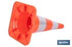 Cono de señalización para automoción | Color naranja | Altura: 50 cm - Cofan
