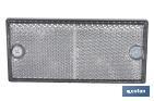 Catadióptrico rectangular con tornillos para fijar a vehículos | Producto homologado | Medidas: 106 x 50 mm | Disponible en 3 colores - Cofan