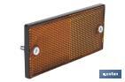 Catadióptrico rectangular con tornillos para fijar a vehículos | Producto homologado | Medidas: 106 x 50 mm | Disponible en 3 colores - Cofan