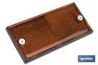 Catadióptrico rectangular con tornillos para fijar a vehículos | Producto homologado | Medidas: 106 x 50 mm | Disponible en 3 colores - Cofan