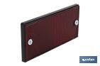 Catadióptrico rectangular con tornillos para fijar a vehículos | Producto homologado | Medidas: 106 x 50 mm | Disponible en 3 colores - Cofan