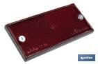 Catadióptrico rectangular con tornillos para fijar a vehículos | Producto homologado | Medidas: 106 x 50 mm | Disponible en 3 colores - Cofan