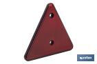 CATADIÓPTRICO TRIANGULAR ROJO CON 2 AGUJEROS PARA REMOLQUES | MEDIDAS: 165 X 145 MM | IDEAL PARA SEGURIDAD VIAL