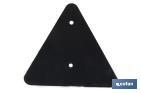 Catadióptrico triangular rojo con 2 agujeros para remolques | Medidas: 165 x 145 mm | Ideal para seguridad vial - Cofan