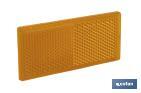 Catadióptrico Rectangular Autoadhesivo | Colores: ámbar y rojo | Medidas: 79 x 35 mm - Cofan
