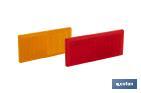 CATADIÓPTRICO RECTANGULAR AUTOADHESIVO | COLORES: ÁMBAR Y ROJO | MEDIDAS: 79 X 35 MM