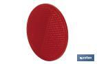 Catadióptricos redondos con adhesivo para fijar en vehículos | 3 Colores: rojo, ámbar y blanco | Diámetro: 55 mm - Cofan