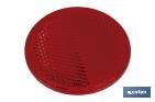 Catadióptricos redondos con adhesivo para fijar en vehículos | 3 Colores: rojo, ámbar y blanco | Diámetro: 55 mm - Cofan