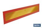 Placa V6 para vehículos largos | Material: aluminio | Recubrimiento con vinilo réflex N2 | Señalización homologada | Fácil de instalar | Disponible en varias medidas - Cofan