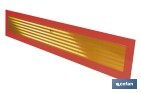 Placa V6 para vehículos largos | Material: aluminio | Recubrimiento con vinilo réflex N2 | Señalización homologada | Fácil de instalar | Disponible en varias medidas - Cofan