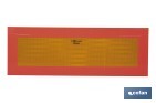Placa V6 para vehículos largos | Material: aluminio | Recubrimiento con vinilo réflex N2 | Señalización homologada | Fácil de instalar | Disponible en varias medidas - Cofan