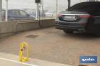 Bloqueo para parking con cerradura integrada | Barrera para plaza de aparcamiento en color amarillo - Cofan