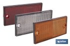 CATADIÓPTRICO RECTANGULAR CON AGUJEROS | TORNILLOS NO INCLUIDOS | PRODUCTO HOMOLOGADO | DISPONIBLE EN 3 COLORES DIFERENTES | MEDIDAS: 106 X 50 MM