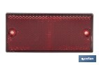 Rectangular reflector with 2 holes and adhesive backing | Screws not included | Approved product | Available in 3 different colours | Size: 106 x 50 mm - Cofan