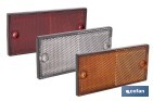 CATADIÓPTRICO RECTANGULAR CON 2 AGUJEROS Y ADHESIVO | TORNILLOS NO INCLUIDOS | PRODUCTO HOMOLOGADO | DISPONIBLE EN 3 COLORES DIFERENTES | MEDIDAS: 106 X 50 MM