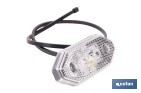Luz de gálibo delantera LED blanca 12/24V | IP68 Homologada ECE R7 para camión, remolque y tráiler - Cofan