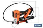Pistola engrasadora a batería | Batería Li-ion 21 V 2 Ah | Presión máxima: 690 bar | Adecuada para cartuchos de 400 ml - Cofan
