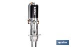 Bomba neumática lubricante | Relación 3:1 | Caudal: 14 LPM | Presión máxima: 10 bares | Disponible para bidones de 60 o 205 litros - Cofan
