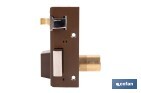 Cerradura de sobreponer de derecha | Adaptable al modelo 56A | Cilindro de Ø25 mm | Incluye 3 llaves | Disponible en dos medidas diferentes - Cofan