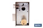 Cerradura de sobreponer de derecha | Adaptable al modelo 56A | Cilindro de Ø25 mm | Incluye 3 llaves | Disponible en dos medidas diferentes - Cofan