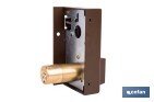 Cerradura de sobreponer de derecha | Adaptable al modelo 56A | Cilindro de Ø25 mm | Incluye 3 llaves | Disponible en dos medidas diferentes - Cofan