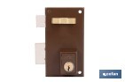 CERRADURA DE SOBREPONER DE IZQUIERDA | ADAPTABLE AL MODELO 56A | CILINDRO DE Ø25 MM | INCLUYE 3 LLAVES | DISPONIBLE EN DOS MEDIDAS DIFERENTES
