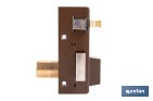 Cerradura de sobreponer de izquierda | Adaptable al modelo 56A | Cilindro de Ø25 mm | Incluye 3 llaves | Disponible en dos medidas diferentes - Cofan