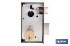 Cerradura de sobreponer de izquierda | Adaptable al modelo 56A | Cilindro de Ø25 mm | Incluye 3 llaves | Disponible en dos medidas diferentes - Cofan