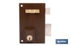 Cerradura de sobreponer de derecha | Adaptable al modelo 56A | Cilindro de Ø25 mm | Incluye 3 llaves | Disponible en dos medidas diferentes - Cofan