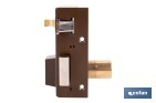 Cerradura de sobreponer de derecha | Adaptable al modelo 56A | Cilindro de Ø25 mm | Incluye 3 llaves | Disponible en dos medidas diferentes - Cofan