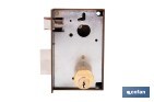 Cerradura de sobreponer de derecha | Adaptable al modelo 56A | Cilindro de Ø25 mm | Incluye 3 llaves | Disponible en dos medidas diferentes - Cofan