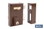 Cerradura de sobreponer de derecha | Adaptable al modelo 56A | Cilindro de Ø25 mm | Incluye 3 llaves | Disponible en dos medidas diferentes - Cofan