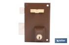Cerradura de sobreponer de izquierda | Adaptable al modelo 56A | Cilindro de Ø25 mm | Incluye 3 llaves | Disponible en dos medidas diferentes - Cofan
