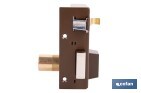 Cerradura de sobreponer de izquierda | Adaptable al modelo 56A | Cilindro de Ø25 mm | Incluye 3 llaves | Disponible en dos medidas diferentes - Cofan