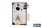 Cerradura de sobreponer de izquierda | Adaptable al modelo 56A | Cilindro de Ø25 mm | Incluye 3 llaves | Disponible en dos medidas diferentes - Cofan