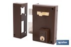 Cerradura de sobreponer de izquierda | Adaptable al modelo 56A | Cilindro de Ø25 mm | Incluye 3 llaves | Disponible en dos medidas diferentes - Cofan