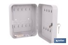 Armario metálico para llaves con cerradura | Incluye 2 llaves y kit de fijación | Disponible para 20, 40, 60 y 80 llaves - Cofan