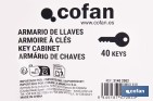Armario metálico para llaves con cerradura | Incluye 2 llaves y kit de fijación | Disponible para 20, 40, 60 y 80 llaves - Cofan