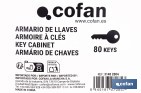 Armario metálico para llaves con cerradura | Incluye 2 llaves y kit de fijación | Disponible para 20, 40, 60 y 80 llaves - Cofan