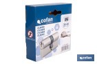 Cilindro de perfil europeo con acabado en níquel | Disponible en diferentes medidas - Cofan