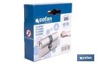 Cilindro de perfil europeo con acabado en níquel | Disponible en diferentes medidas - Cofan