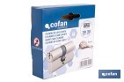 Cilindro Leva Corta de perfil europeo con acabado níquel | Varias medidas disponibles - Cofan