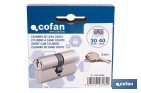 Cilindro Leva Corta de perfil europeo con acabado níquel | Varias medidas disponibles - Cofan