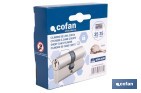 Cilindro Leva Corta de perfil europeo con llaves iguales (serie AAA) con acabado níquel | Varias medidas disponibles - Cofan