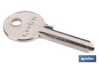 Llave en bruto para cilindros de perfil ovalado | Especial carpintería de aluminio | Acero niquelado - Cofan