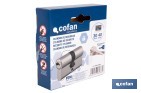 Cilindro de Seguridad de perfil europeo en acabado níquel | Varias medidas disponibles - Cofan